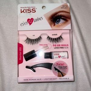 Kiss ever EZ lashes Human lashes. Reusable. Lightweight